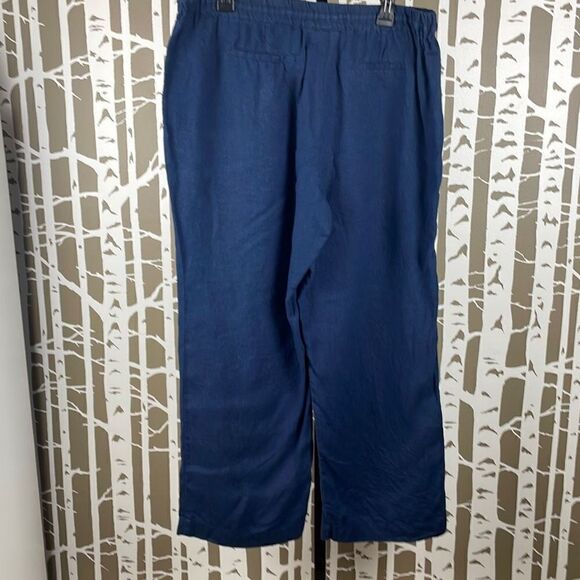100% Linen Wide Leg Pull On Pants 16 - Picture 8 of 12